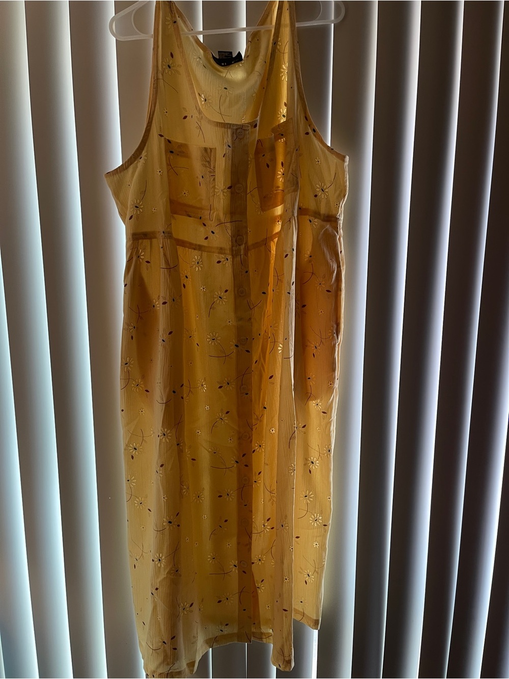 TY Original Wear; Yellow Floral Sleeveless Midi Dress